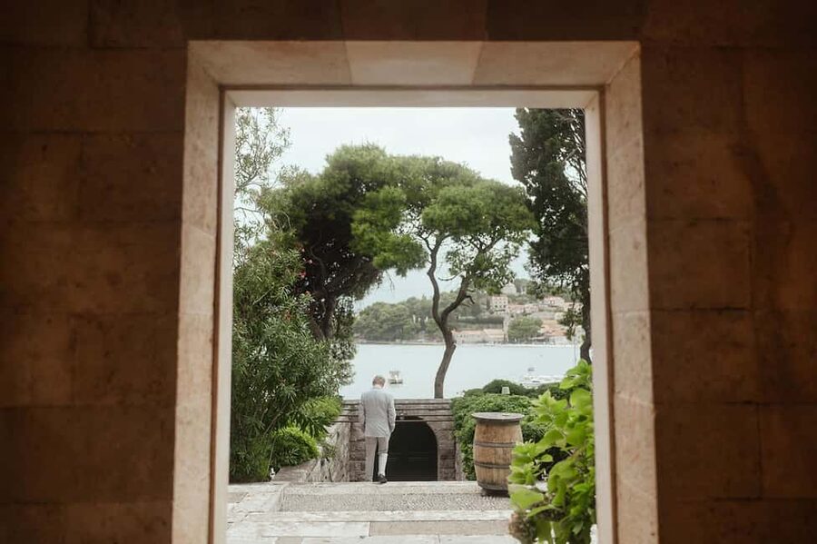 Banac Gallery Entrance with Coffee and Fresh Juice - Views over Cavtat and toward Dubrovnik