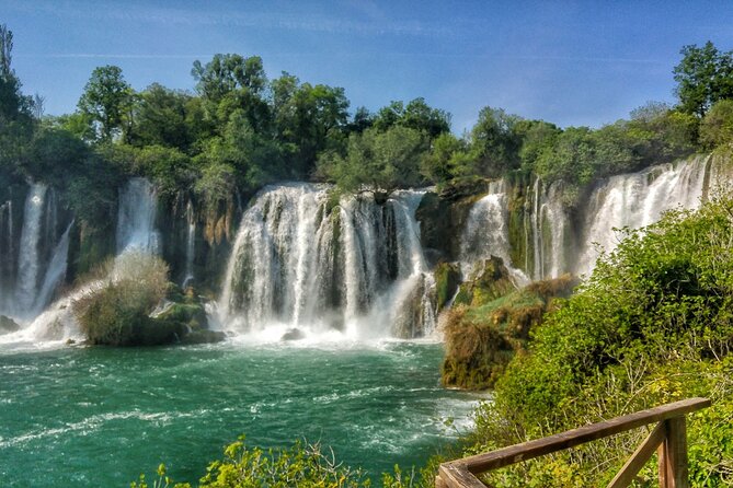 Bosnia Day Trip: Mostar and Kravice Waterfalls by Luxury Minibus - Kravice Waterfalls in a 45-minute window