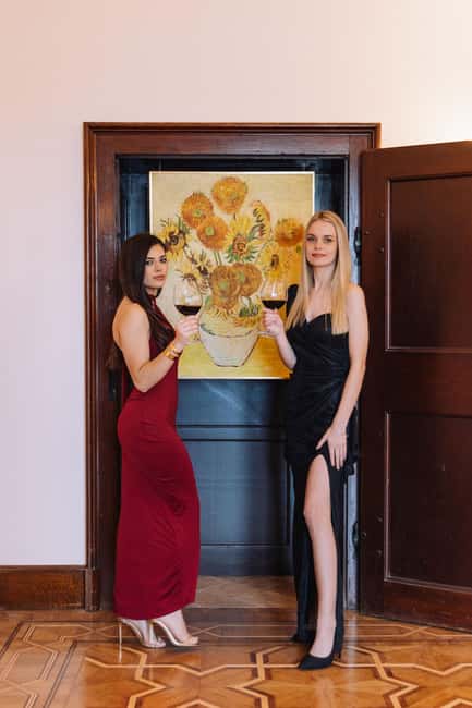 Cavtat: Ticket for Banac Gallery with Van Gogh's-Sunflowers - The terrace, bay view, and optional wine