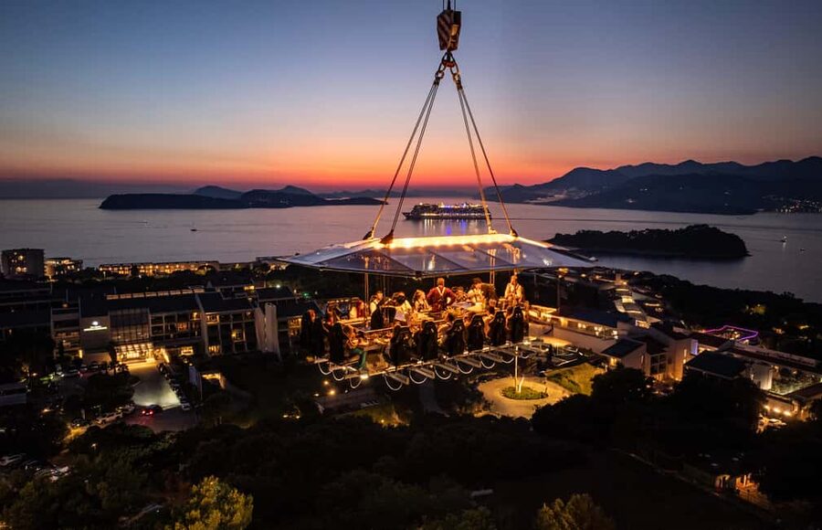 Dinner in the Sky Dubrovnik - Rising above Dubrovnik at Valamar Lacroma
