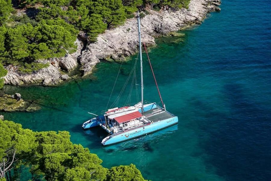 Dubrovnik: Best of the Elaphites by Catamaran - Lopud from 13:00, beach time with a catch