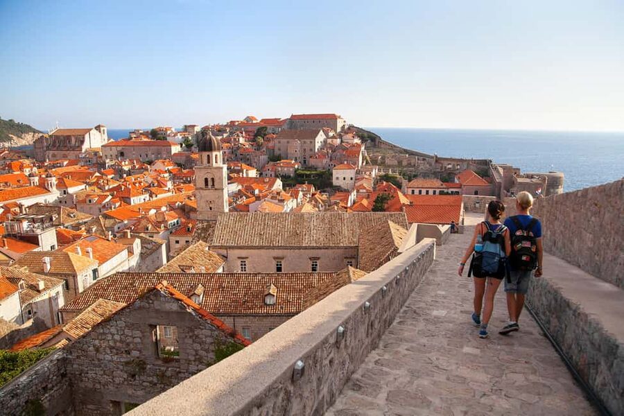 Dubrovnik: City Walls, Old Town Walking Tour & Adriatic View - The Old City Harbor and the approach to the walls