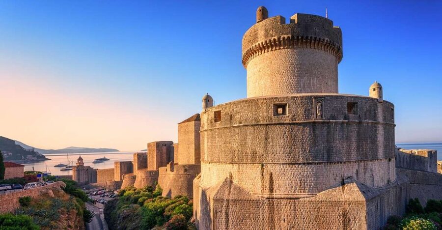 Dubrovnik City Walls Walking Tour - Climbing Pile Gate and reaching the medieval ramparts
