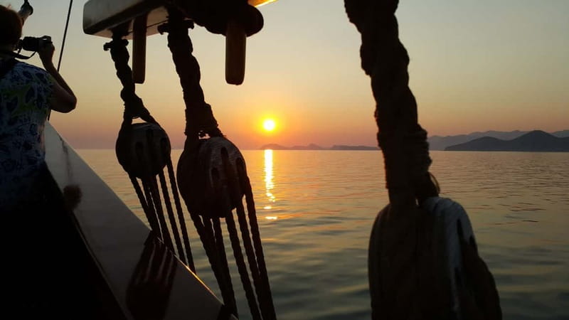 Dubrovnik: Panoramic Sunset Cruise on Karaka Ship - Boarding a replica merchant ship