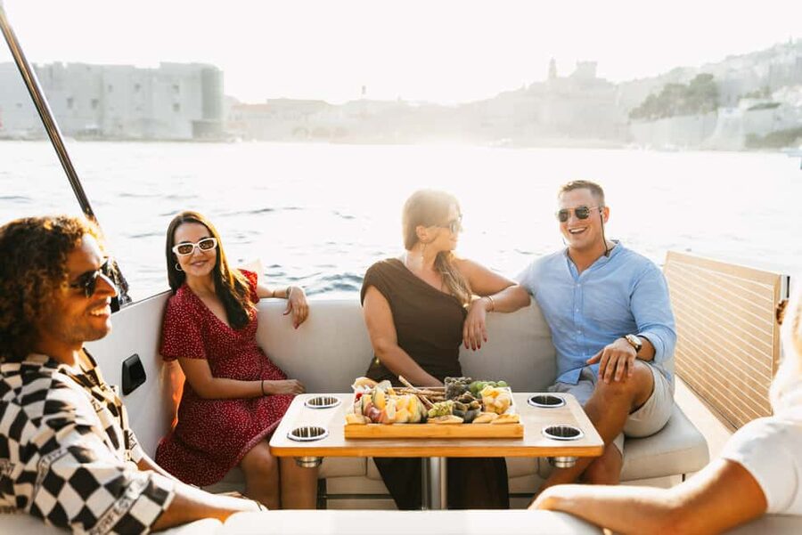 Dubrovnik: Private Boat Cruise at Sunset with Champagne - Lokrum Island, caves, and a possible swim