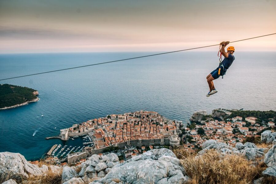 Dubrovnik: Sunset Zip Line Experience Followed by Wine - The second line brings more speed