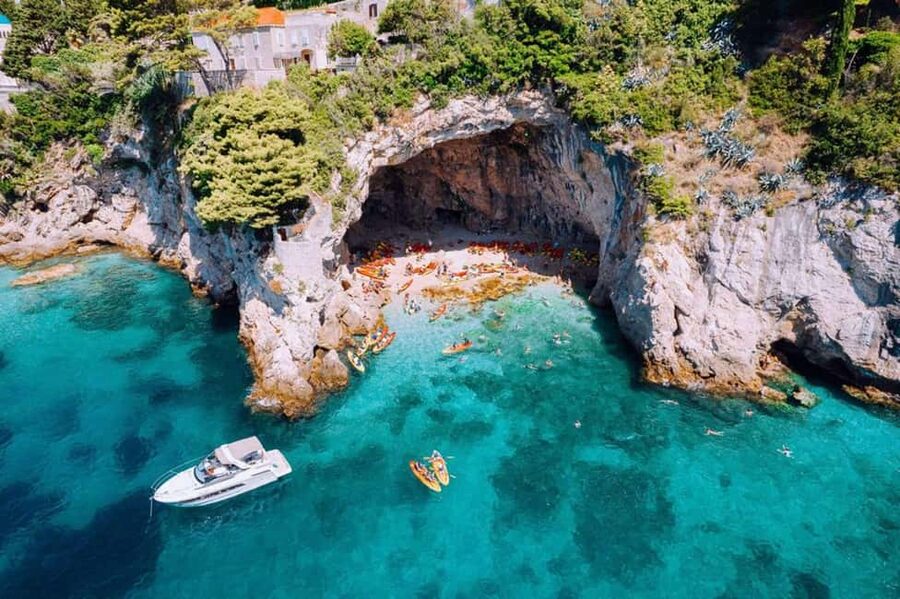 Sea Kayaking - Betina Cave, a swim stop reached only by water