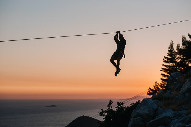 Sunset Zipline Dubrovnik Experience - Two ziplines with Dubrovnik below